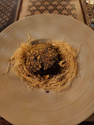 Dubai chocolate dessert at Al-Andalus in New York City