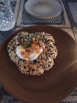 Simit bread at Al-Andalus in New York City