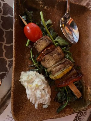 Tofu kebab at Al-Andalus in New York City