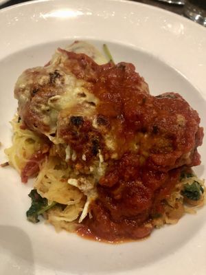 Spaghetti squash and quinoa meatballs, 10/10!  at Farmer's Table in Boca Raton