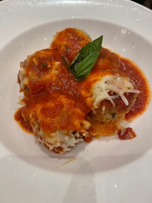 Spaghetti squash pasta and vegan meatballs at Farmer's Table in Boca Raton