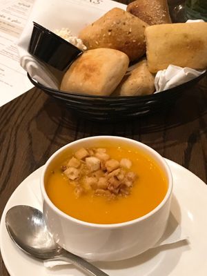 Vegan Butternut Squash Soup at Farmer's Table in Boca Raton
