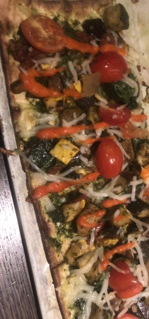 Vegan kale primavera flatbread at Farmer's Table in Boca Raton