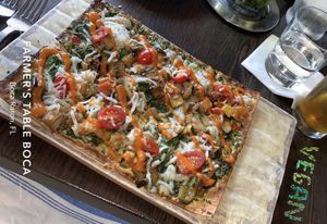 Kale primavera flatbread  at Farmer's Table in Boca Raton