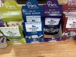 Mushroom jerky  at The Harvest Bar in Sherman Oaks