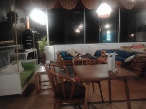 Upstairs dining area at The Seeds of Life Raw & Vegan Restaurant - Panestanan in Ubud