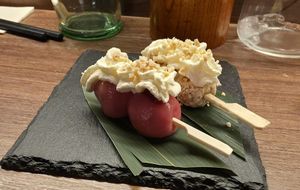 Kinoki & Berry Mochi (Reiskuchen) at Toi Izakaya Bar in Dusseldorf