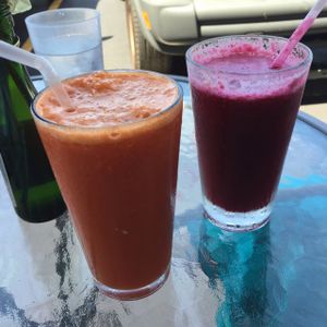 the juices here are REALLY REALLY GOOD! at Outer Bean Juice and Java in Kitty Hawk