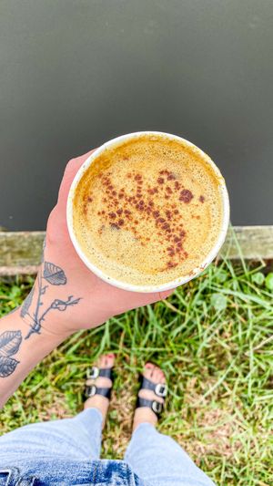 Golden milk at Outer Bean Juice and Java in Kitty Hawk