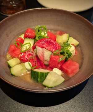 watermelon ceviche at lara  in Vienna