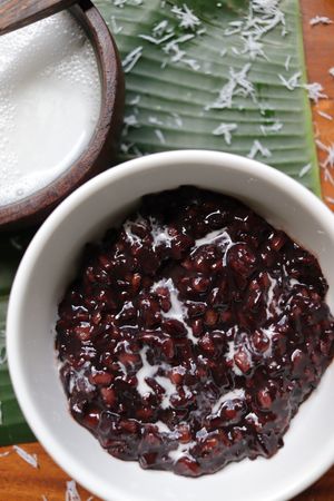 Black sticky rice (Vegan - Gluten Free) at Indogenous - Conscious Comfort Cafe in 