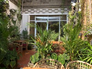 Garden seating at Indogenous - Conscious Comfort Cafe in 