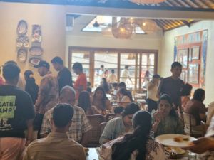 Fully packed even at the lunch time. at Madhubann : Pure Veg Indian Restaurant in Ubud