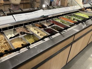 Salad bar  at PCC Corner Market in Seattle