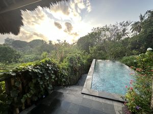 Private pool  at Fivelements in Mambal