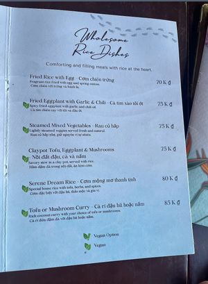Rice dishes   at Serene Dream Vegetarian Café & Beach Bar in Hoi An