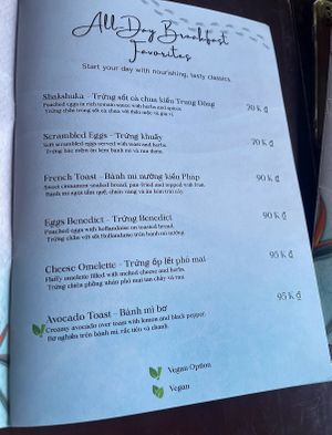 All-Day Breakfast Favorites   at Serene Dream Vegetarian Café & Beach Bar in Hoi An