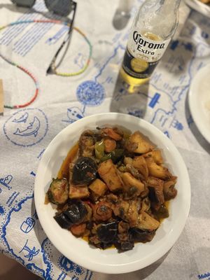 Briam (roasted veg)  at Dimitris in Almirida