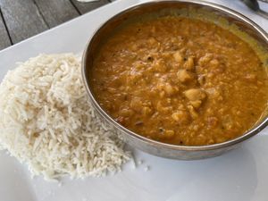 Pumpkin lentil curry at GoGreen in Kralendijk