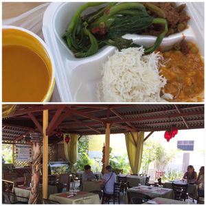 Yummie lunch at GoGreen in Kralendijk