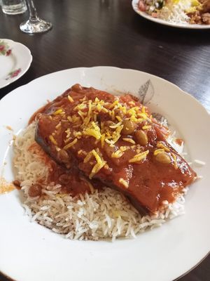 Berenjena con arroz at Noush in Barcelona