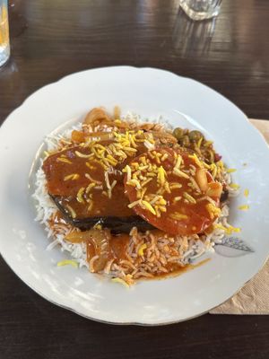 Umami Aubergine dish  at Noush in Barcelona