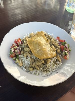 Vegan egg and beans  at Noush in Barcelona