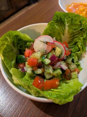 Iranian salad at Noush in Barcelona