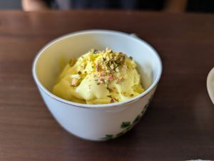 Amazing saffron ice cream at Noush Barcelona in Barcelona