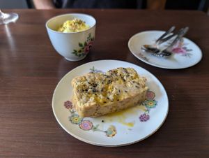 Saffron cake! at Noush Barcelona in Barcelona