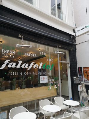 Outside at Falafel Tof in Antwerpen