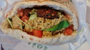 Falafel sandwich at Falafel Tof in Antwerpen