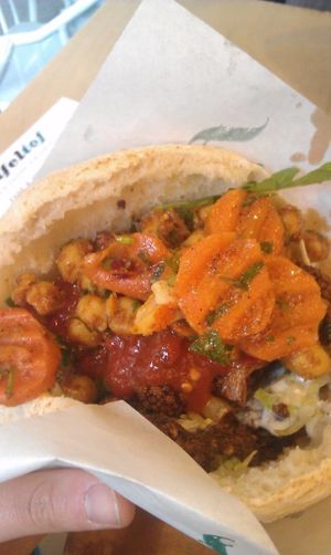 Falafel Sandwich at Falafel Tof in Antwerpen