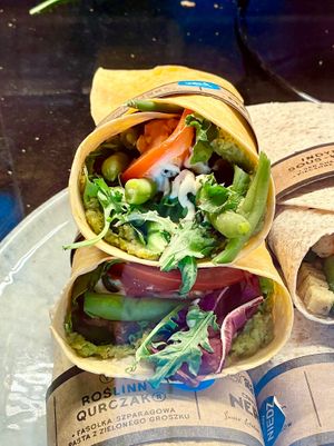 Vegan wrap at Green Caffè Nero - Marszalka in Wroclaw