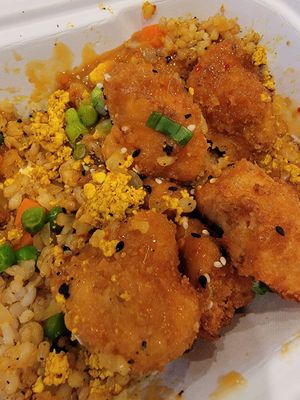 Orange cauliflower 😋 at Native Foods - Point Loma in San Diego