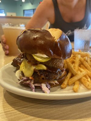 BBQ Brisket Burger 🔥 🔥 🔥 🔥 🔥   at Native Foods - Point Loma in San Diego