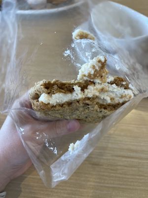 (messy) but oatmeal cream cookie   at Native Foods - Point Loma in San Diego
