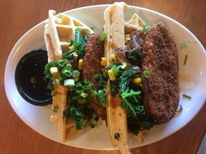 Chicken & Waffles at Native Foods - Point Loma in San Diego