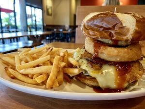 BBQ brisket sandwich. Wow at Native Foods - Point Loma in San Diego