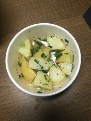 Lemon dill potato salad (yum)  at Native Foods - Point Loma in San Diego