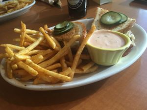 Reuben with seasoned fries! at Native Foods - Point Loma in San Diego