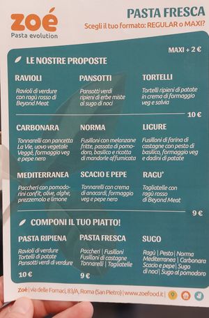  at Zoé Pasta Evolution   in Rome