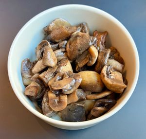 Sautéed mushrooms  at Aquarelle in Wroclaw