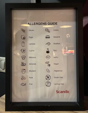 The allergy guide  at Scandic Breakfast Restaurant in Wroclaw