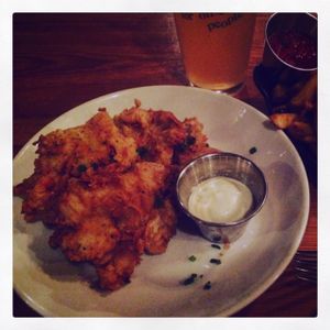 fried hen of the woods mushrooms at Pickle Shack in Brooklyn
