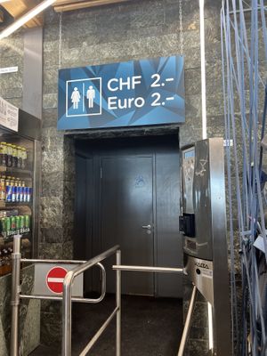 Restrooms are not free    at Restaurant Matterhorn Glacier Paradise in Zermatt