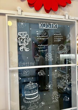 Vegan cakes, coffee, matcha, waffles   at Kostki in Warsaw