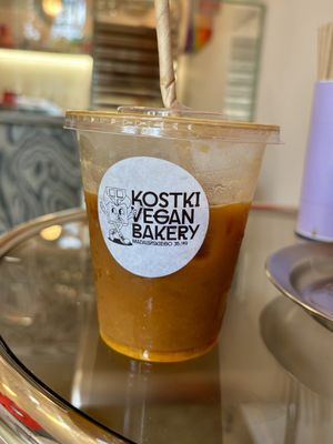 Iced coffee to-go  at Kostki in Warsaw