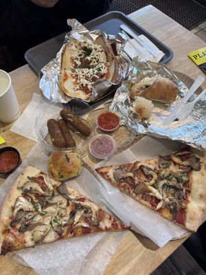 the spread   at Green Oven Pizza in New York City