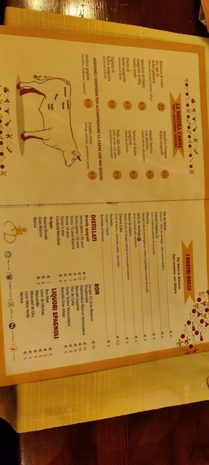 Menu at Ristorante Spagnolo - El Duende in Lazio